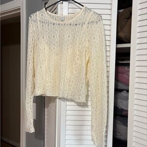 Elegant Cream Lace Women's Top
